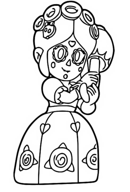 Coloring Page Brawl O Ween Calaver Piper 10 - coloriage brawl stars polly skin