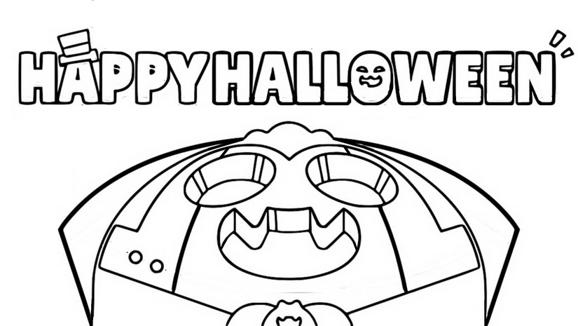 Desenho para colorir Happy Halloween