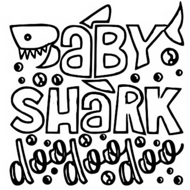 Malebøger Doo Doo Doo - Baby Shark