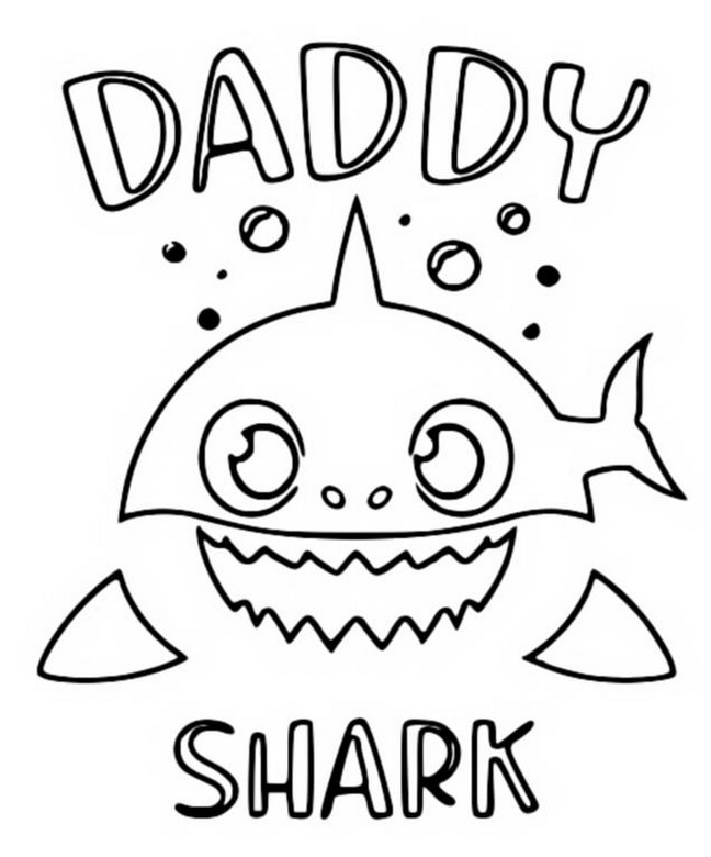 Malvorlagen Papa - Baby Shark