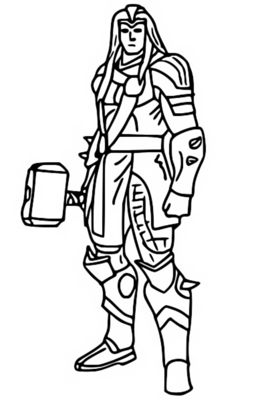 Desenho para colorir Thor