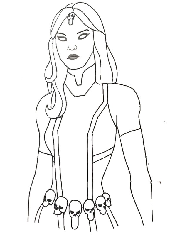 Coloring page Fortnite - Marvel : Mystique 9