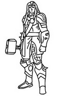 Coloring page Thor