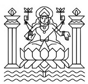 Desenho para colorir Deusa Lakshmi