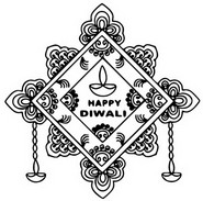 Coloring page Happy Diwali