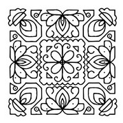 Coloring page Rangoli