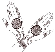 Kleurplaat Mehndi