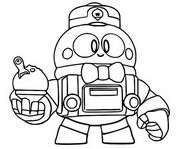 Dibujo para colorear Lou con un helado
