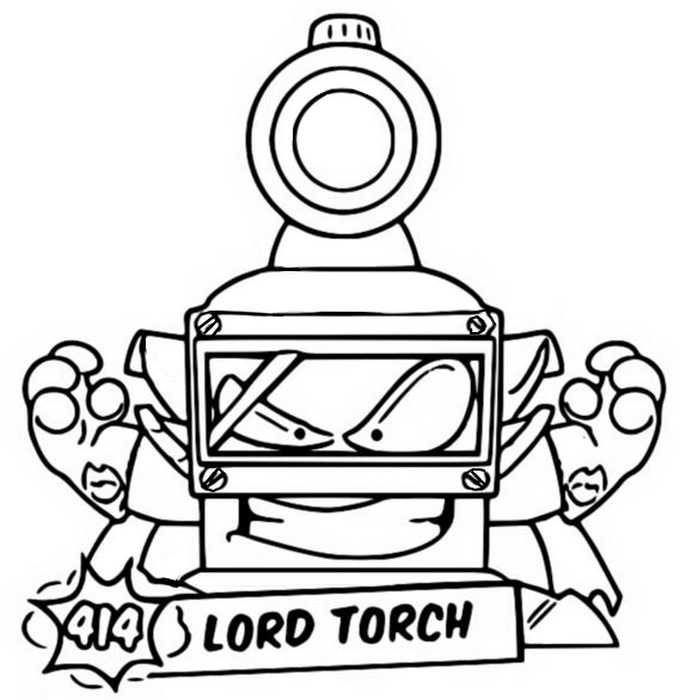 Coloring page Lord Torch 414 Super rare - Superthings Secret Spies - Superzings 6