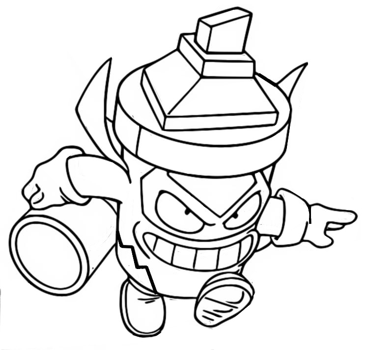 Coloring page Wicked Line 418 Trickster Troop - Superthings Secret Spies - Superzings 6
