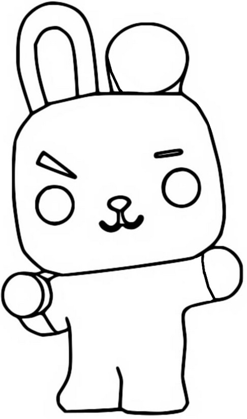 Coloring page Cooky - Funko Pop BT21 BTS