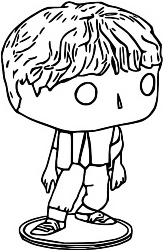 Dibujo para colorear Funko Pop BT21 BTS : Jimin 08