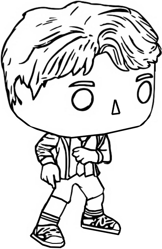 Coloring page Jungkook - Funko Pop BT21 BTS