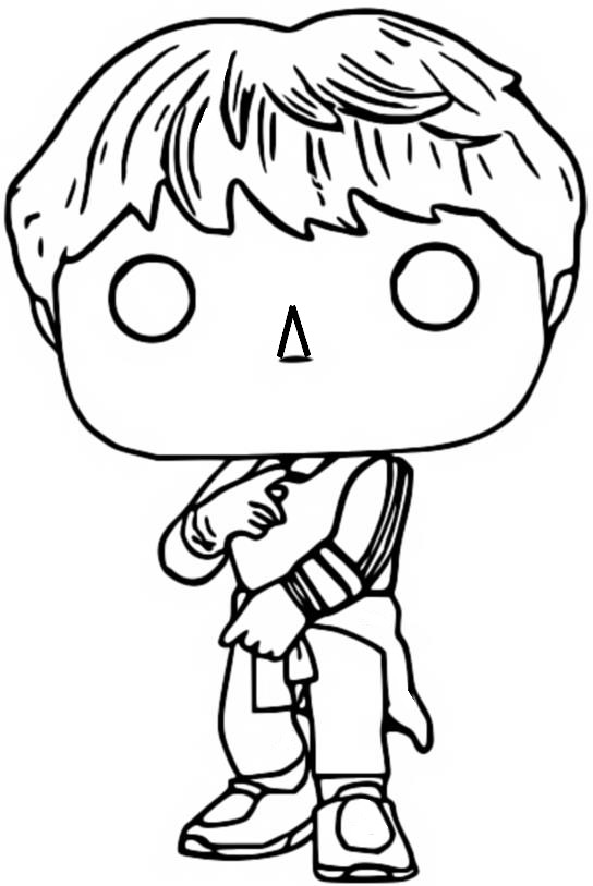 Dibujo para colorear Funko Pop BT21 BTS : Suga 13