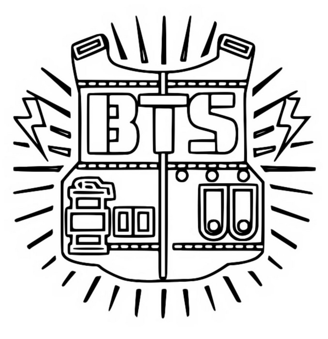 Dibujo para colorear BTS : Logo 