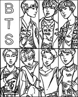 Dibujos para colorear BTS - Morning Kids