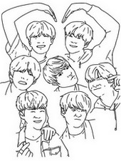 Desenho para colorir BTS
