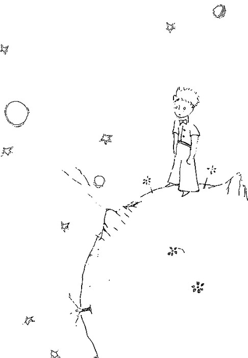 Coloring page The Little Prince by Saint-Exupery
