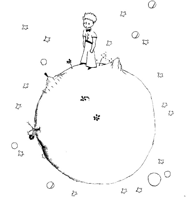 Coloring page The Little Prince by Saint-Exupery