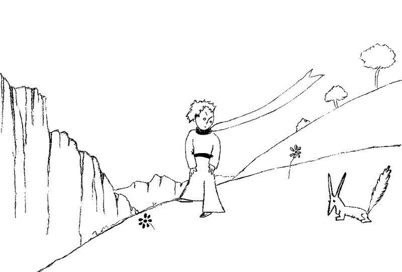 Coloring page The Little Prince by Saint-Exupery