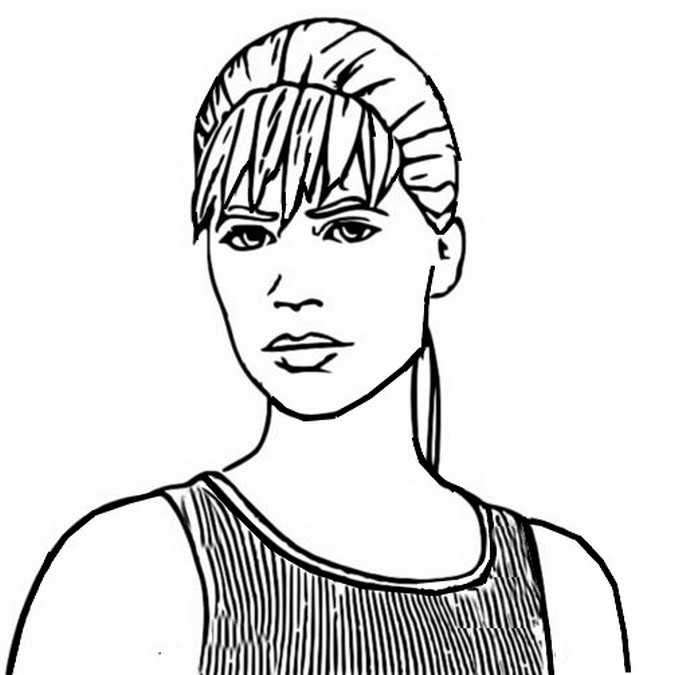 Desenho para colorir Sarah Connor