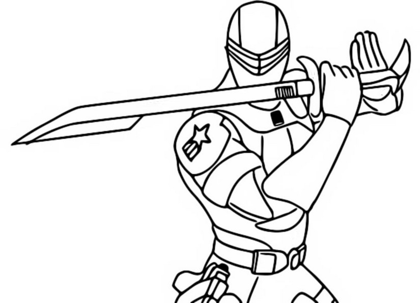 Desenho para colorir Snake Eyes Gi Joe