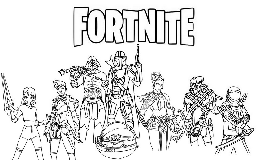 Dibujo para colorear Fortnite Capítulo 2 Temporada 5 : Logo 9