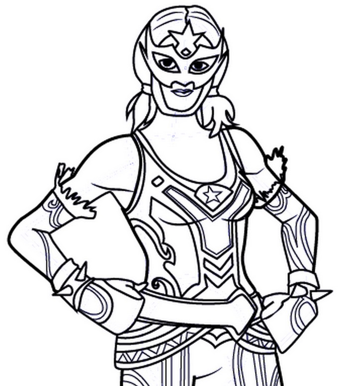 Coloring page Dynamo - Most Popular Fortnite Skins