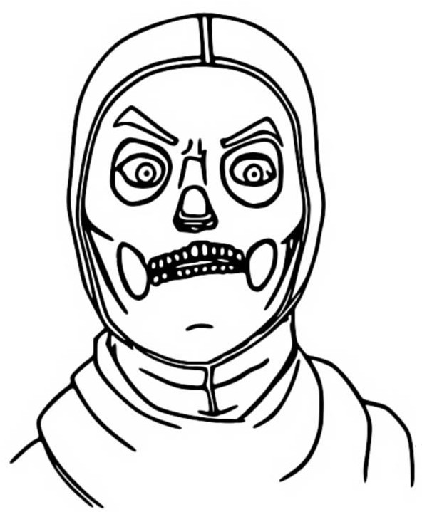 Coloring page Skull Trooper - Most Popular Fortnite Skins