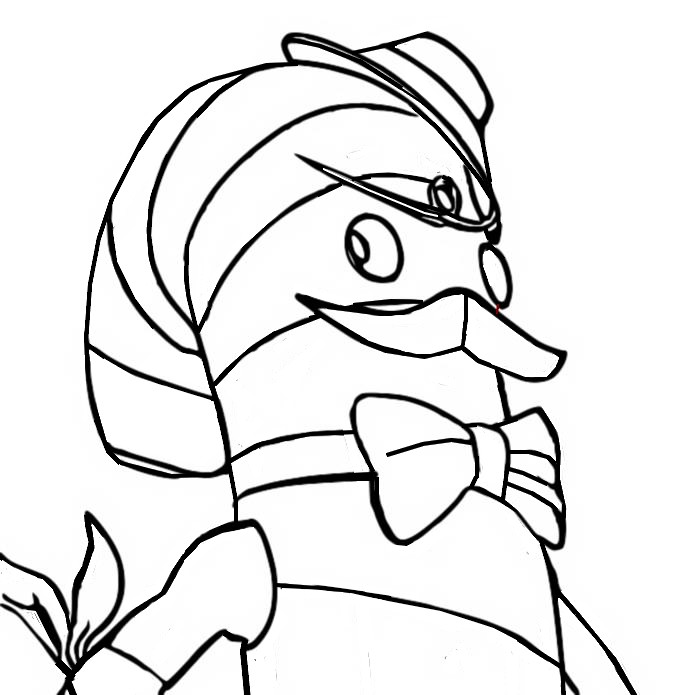 Coloring page Mr. Dappermint - Fortnite Christmas