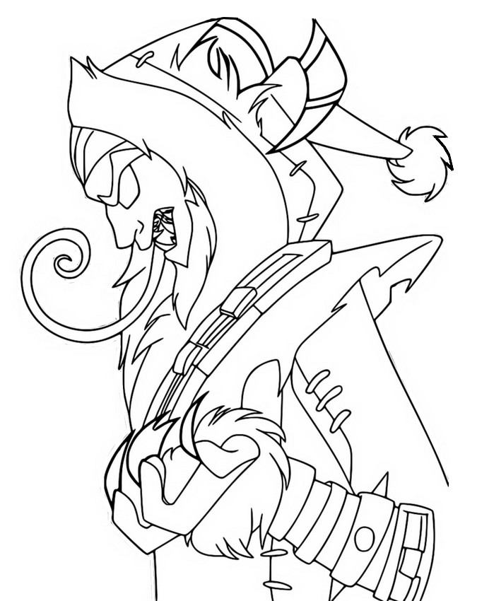 Coloring page Krampus - Fortnite Christmas