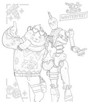 Image à colorier - Fête hivernale 2025 - Fortnite Noël