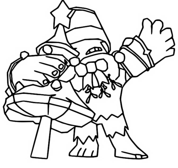 Coloring Page Brawlidays Holiday Party Frank 6 - brawlers edgar brawl stars da colorare