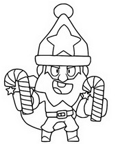 Folha para colorir - Dynamike Bomba Calórica - Brawlidays