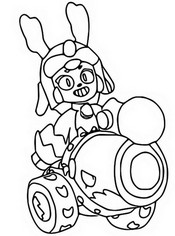 Ilustração para colorir - Bonnie Rena - Brawlidays