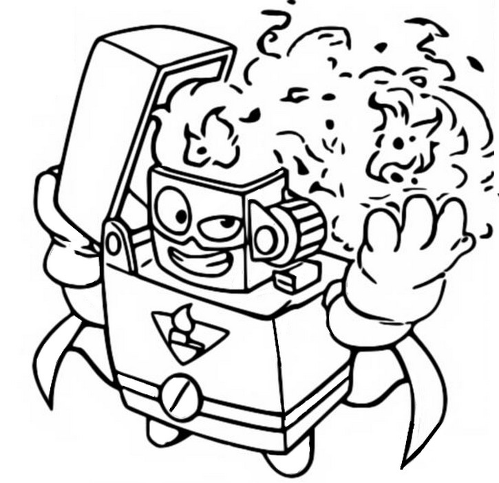 Coloring page Flamespark 268 Rogue Patrol - Superthings Series 4 Superzings