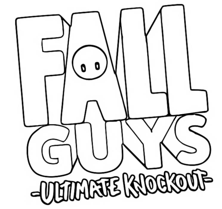 Kolorowanka Logo - Fall Guys Ultimate Knockout