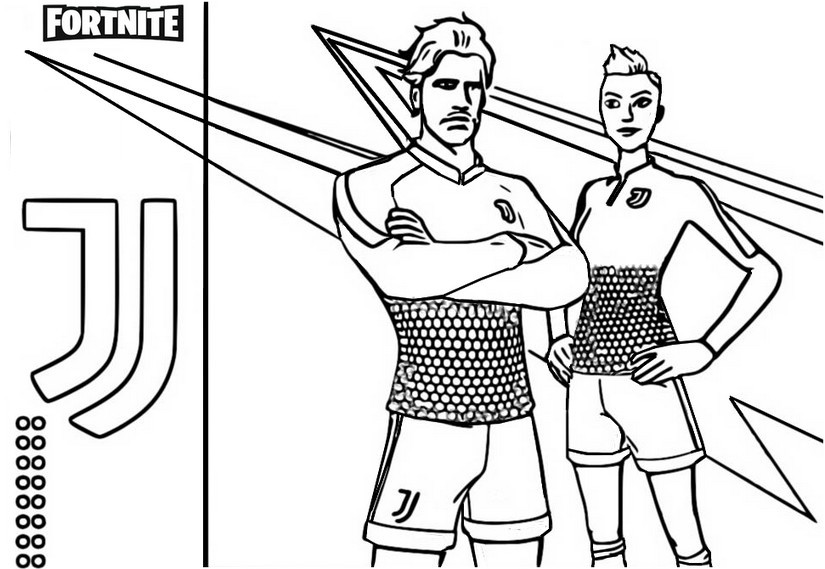 Coloriage Juventus - Fortnite Football
