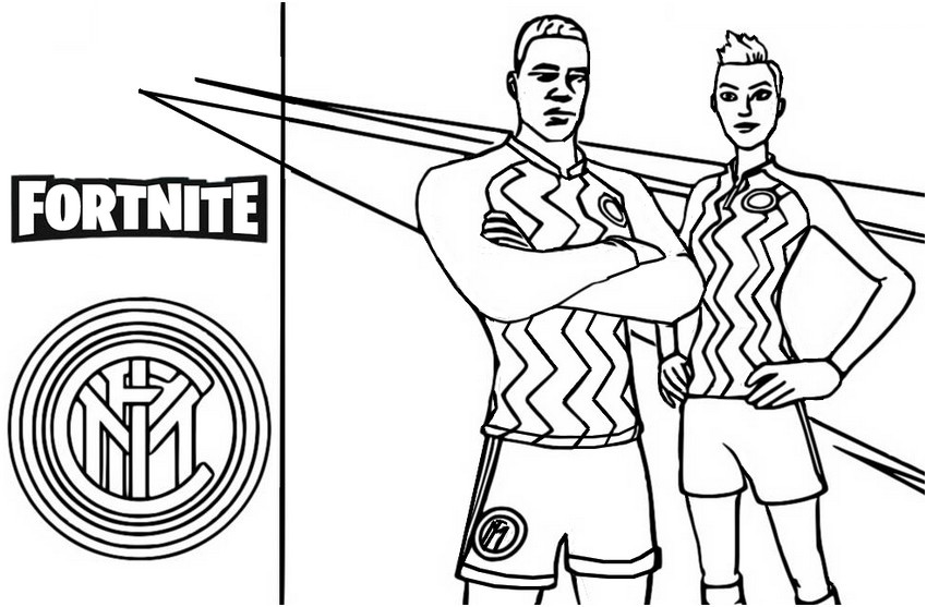 Coloriage Inter Milan - Fortnite Football