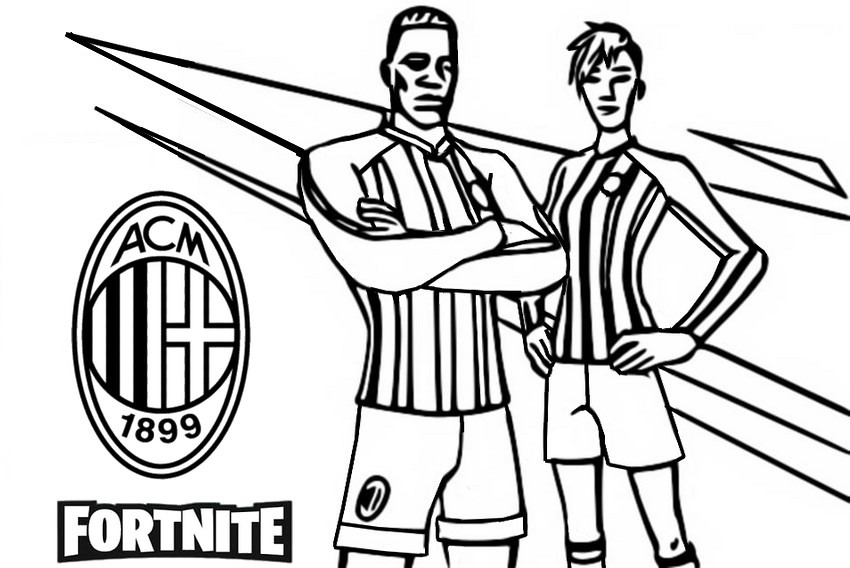 Coloriage AC Milan - Fortnite Football
