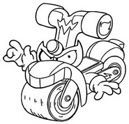 Coloring page Electric Squad 489 Turboscooter