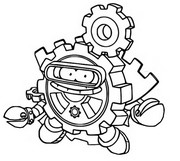 Dibujo para colorear Cyber Fighters 497 Solid Gear