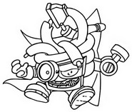 Coloring page Mechanic Warriors 536 Electricker