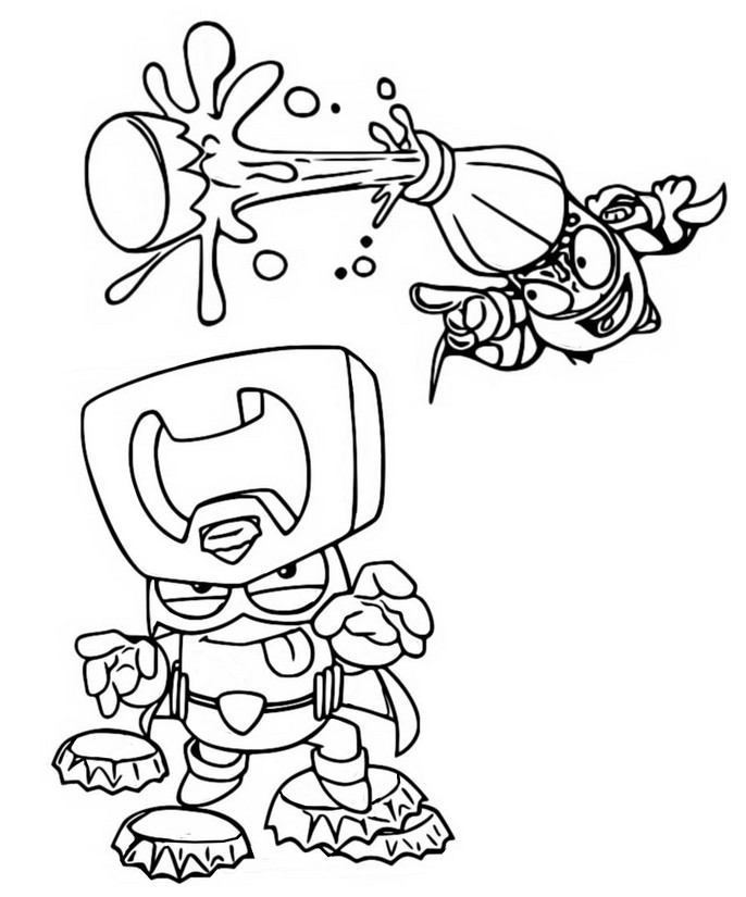 Coloring page Fizzer vs Mad Pop