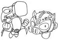 Dibujo para colorear Ironhead vs Coink