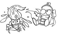 Dibujo para colorear Brush Lee vs Tag Black