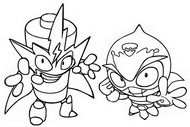 Dibujo para colorear Sparky vs Elektron