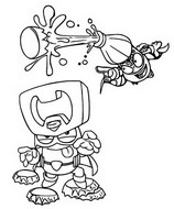 Dibujo para colorear Fizzer vs Mad Pop