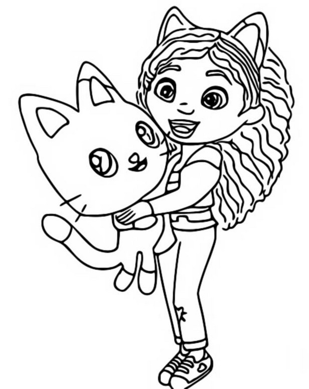 Coloriage Gabby et Pandy Paws