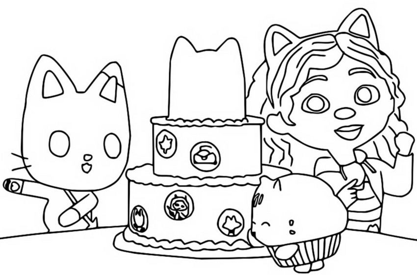 Coloriage Gabby et La Maison Magique : Joyeux anniversaire! 151